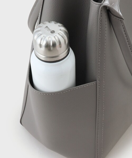 OPAQUE.CLIP(オペークドットクリップ)の「◆【A4サイズ対応】千鳥柄スカーフ付きトートバッグ(トートバッグ・レディース・チャコールグレー/ブラウン系その他/ブラック・00)」の14枚目の写真