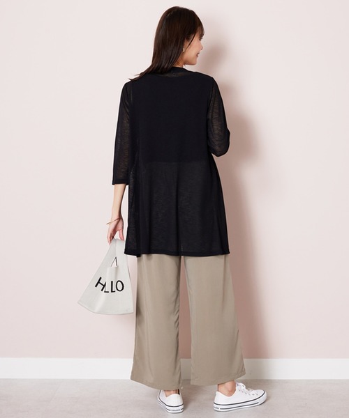 BELLUNA PLUS(ベルーナ)の「なめらかタッチイージーワイドパンツ(その他パンツ・レディース・ブラック/モカ/アイボリー・SMALL/MEDIUM/LARGE/X-LARGE)」の5枚目の写真