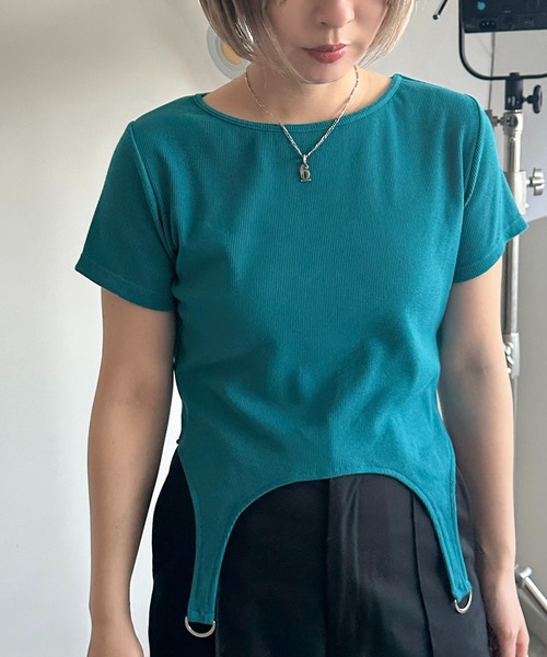 apres jour mignon(アプレジュールミニョン)の「ガーターリブトップス【ZOZOTOWN限定アイテム】(Tシャツ/カットソー・レディース・ピンク/ブラック/ブルー/ナチュラル・X-LARGE/フリー)」の19枚目の写真