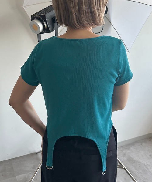 apres jour mignon(アプレジュールミニョン)の「ガーターリブトップス【ZOZOTOWN限定アイテム】(Tシャツ/カットソー・レディース・ピンク/ブラック/ブルー/ナチュラル・X-LARGE/フリー)」の20枚目の写真