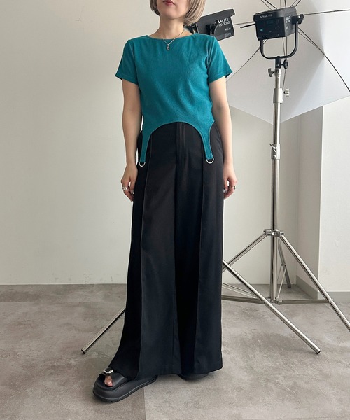apres jour mignon(アプレジュールミニョン)の「ガーターリブトップス【ZOZOTOWN限定アイテム】(Tシャツ/カットソー・レディース・ピンク/ブラック/ブルー/ナチュラル・X-LARGE/フリー)」の21枚目の写真