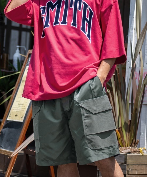 Sunny Smith(サニースミス)の「【サニースミス/sunnysmith】Working Smith Nylon Satin Half PT(CP)(その他パンツ・メンズ・カーキ/チャコール・M/L)」の6枚目の写真