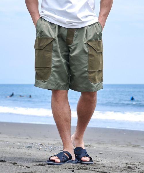 Sunny Smith(サニースミス)の「【サニースミス/sunnysmith】Working Smith Nylon Satin Half PT(CP)(その他パンツ・メンズ・カーキ/チャコール・M/L)」の9枚目の写真
