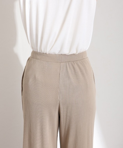 ElegChic（エレグシック）の「紐付きゆったりカットワイドパンツ（その他パンツ・レディース・ブラック/グレー系その他/キャメル・M/L/XL/3L/4L）」の16枚目の写真