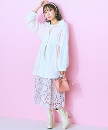 marun（マルン）の「＜大きいサイズ＞ レースドッキングナイロンジャケット marun（ナイロンジャケット）」