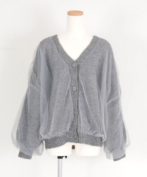 チュールドッキングカーディガン（カーディガン/ボレロ）｜titivate