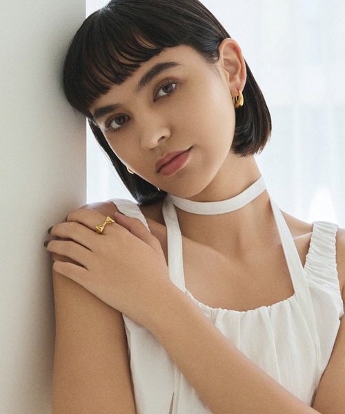 CENE（セネ）の「【CENE】セネ/ドロップフープピアス(big)（ピアス（両耳用）・レディース・ゴールド/シルバー・FREE）」の10枚目の写真