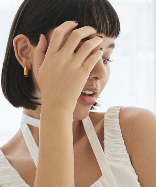【KAREN MILLEN】ドロップフープ ピアス mini drop hoop pierce | 金属アレルギー対応のアクセサリー