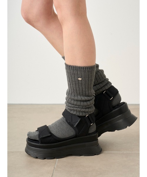 SNIDEL(スナイデル)の「メタルミディルーズソックス(ソックス/靴下・レディース・ダークグレー/ベージュ/ホワイト・FREE)」の15枚目の写真