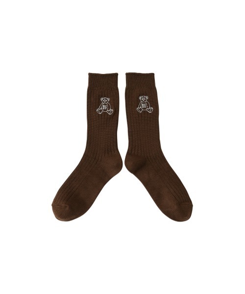 RUBY AND YOU（ルビーアンドユー）の「ベアソックス（ソックス/靴下・レディース・オフホワイト/チョコ・FREE）」の4枚目の写真