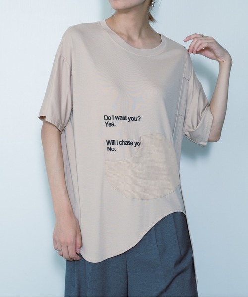 ZOZO限定商品】ロゴアシメヘムトップス（Tシャツ/カットソー 