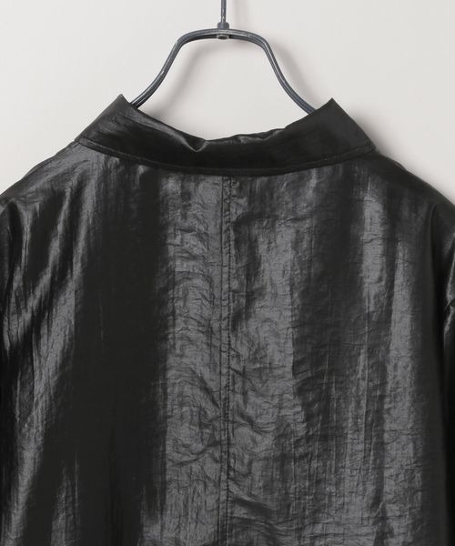 JEANASIS（ジーナシス）の「チンツシアーレギュラーシャツLS/146251（シャツ/ブラウス・レディース・ブラック/ブラウン/パープル/チャコールグレー・FREE）」の13枚目の写真