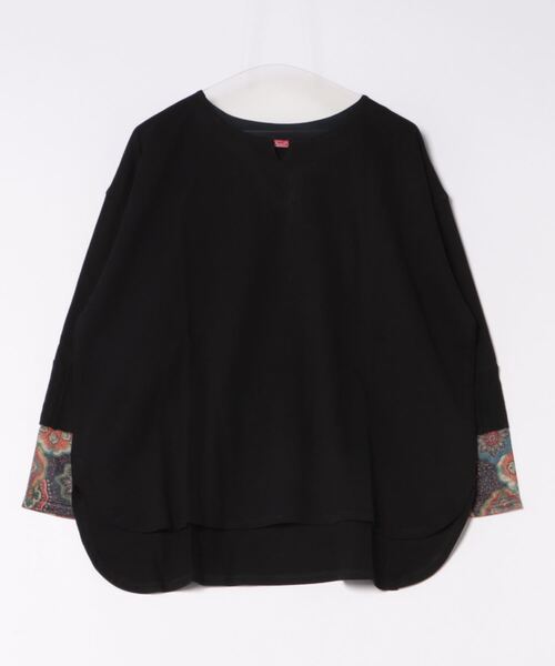 チャイハネ(チャイハネ)の「【チャイハネ】ラダリパッチワークロンT(Tシャツ/カットソー・レディース・ベージュ/ブラウン/カーキ/ブラック・FREE)」の2枚目の写真