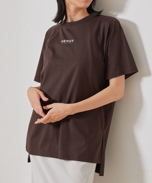 NERGY（ナージー）の「【UV＆吸水速乾】on color グラフィックTシャツ（Tシャツ/カットソー・レディース・ホワイト/スミクロ・FREE）」の3枚目の写真