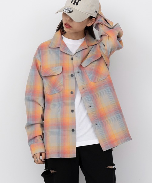 PENDLETON（ペンドルトン）の「【PENDLETON】オープンカラー シャツ ユニセックス Open Collar Shirt Unisex 4475-7001（シャツ/ブラウス・メンズ・ミント/チャコールグレー/オレンジ・M/S/L）」の3枚目の写真