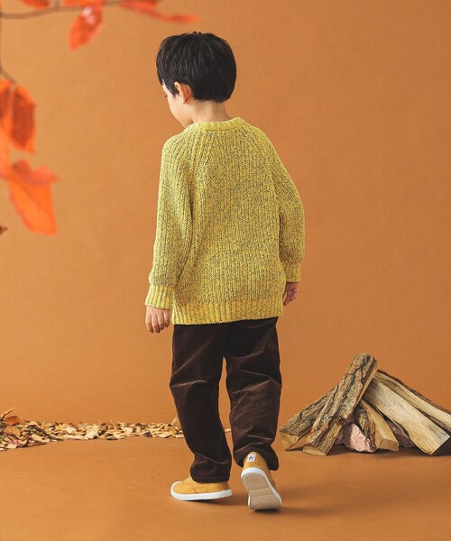 B:MING by BEAMS（ビーミングバイビームス）の「モール プルオーバー ニット 2024FW（90～140cm）（ニット/セーター・キッズ・ネイビー/イエロー・L(130-140)/S(90-100)/M(110-120)）」の8枚目の写真