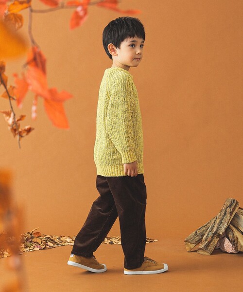 B:MING by BEAMS（ビーミングバイビームス）の「モール プルオーバー ニット 2024FW（90～140cm）（ニット/セーター・キッズ・ネイビー/イエロー・L(130-140)/S(90-100)/M(110-120)）」の9枚目の写真