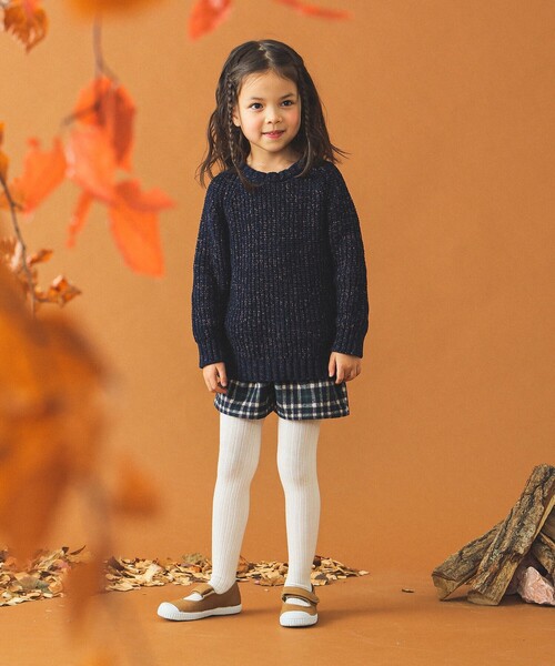 B:MING by BEAMS（ビーミングバイビームス）の「モール プルオーバー ニット 2024FW（90～140cm）（ニット/セーター・キッズ・ネイビー/イエロー・L(130-140)/S(90-100)/M(110-120)）」の14枚目の写真