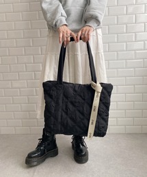 【全6色】 ロゴリボン キルティングトートバッグ
