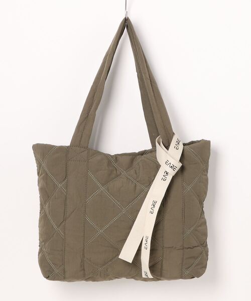 セール】【全6色】 ロゴリボン キルティングトートバッグ