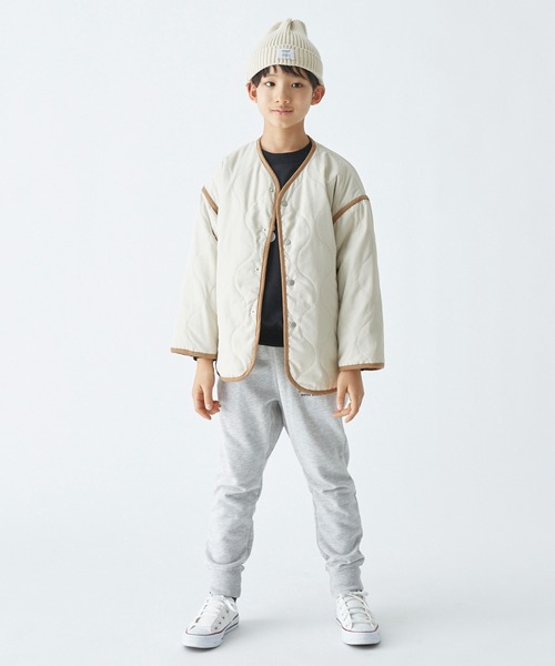 GENERATOR（ジェネレーター）の「GENERATOR/ジェネレーター ノーカラーキルティングJK（ノーカラージャケット・キッズ・アイボリー/カーキ/ブラック・M/L/XL）」の15枚目の写真