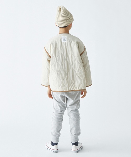 GENERATOR（ジェネレーター）の「GENERATOR/ジェネレーター ノーカラーキルティングJK（ノーカラージャケット・キッズ・アイボリー/カーキ/ブラック・M/L/XL）」の16枚目の写真