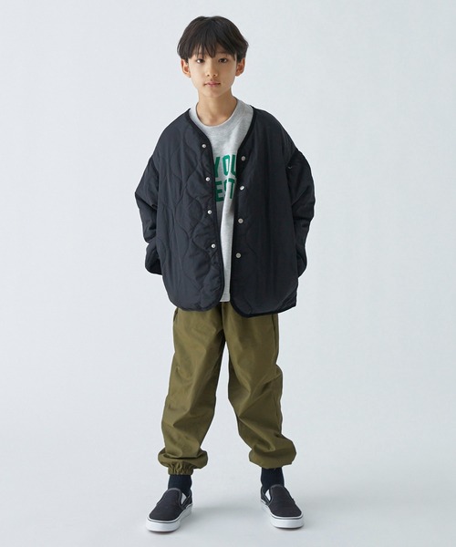 GENERATOR（ジェネレーター）の「GENERATOR/ジェネレーター ノーカラーキルティングJK（ノーカラージャケット・キッズ・アイボリー/カーキ/ブラック・M/L/XL）」の18枚目の写真