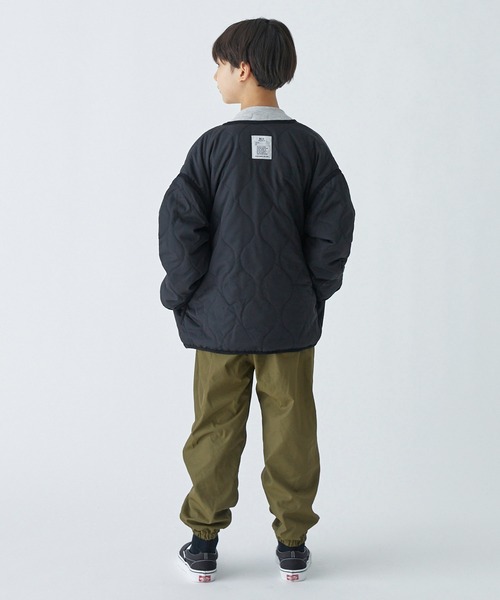 GENERATOR（ジェネレーター）の「GENERATOR/ジェネレーター ノーカラーキルティングJK（ノーカラージャケット・キッズ・アイボリー/カーキ/ブラック・M/L/XL）」の19枚目の写真
