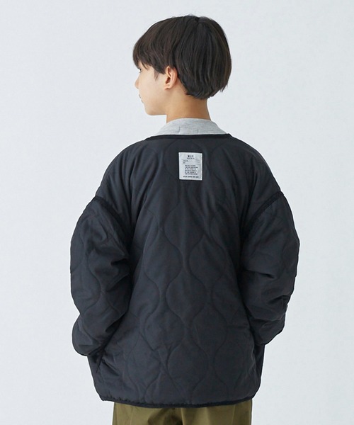 GENERATOR（ジェネレーター）の「GENERATOR/ジェネレーター ノーカラーキルティングJK（ノーカラージャケット・キッズ・アイボリー/カーキ/ブラック・M/L/XL）」の20枚目の写真