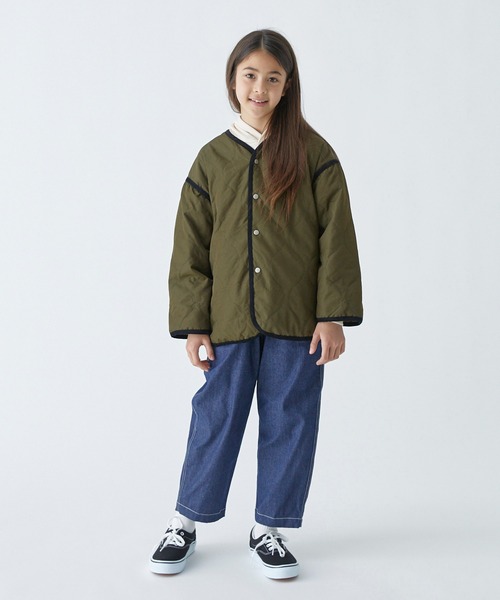 GENERATOR（ジェネレーター）の「GENERATOR/ジェネレーター ノーカラーキルティングJK（ノーカラージャケット・キッズ・アイボリー/カーキ/ブラック・M/L/XL）」の22枚目の写真