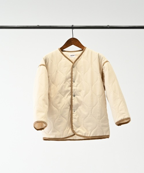 GENERATOR（ジェネレーター）の「GENERATOR/ジェネレーター ノーカラーキルティングJK（ノーカラージャケット・キッズ・アイボリー/カーキ/ブラック・M/L/XL）」の5枚目の写真