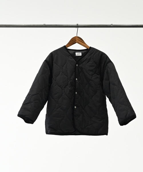 GENERATOR（ジェネレーター）の「GENERATOR/ジェネレーター ノーカラーキルティングJK（ノーカラージャケット・キッズ・アイボリー/カーキ/ブラック・M/L/XL）」の6枚目の写真