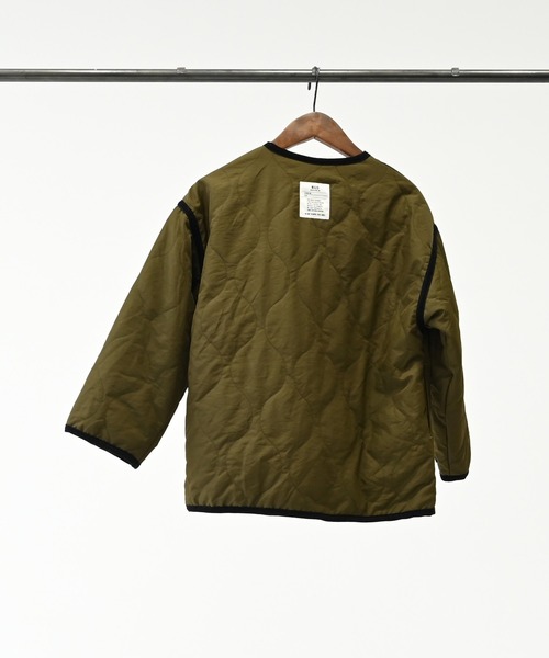 GENERATOR（ジェネレーター）の「GENERATOR/ジェネレーター ノーカラーキルティングJK（ノーカラージャケット・キッズ・アイボリー/カーキ/ブラック・M/L/XL）」の8枚目の写真