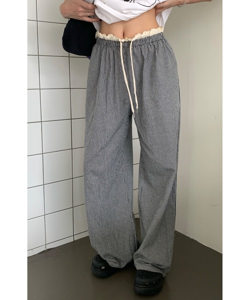 SALTMINT（ソルトミント）の「【2025SS】ストライプバンディングスラックス バレエコア（スラックス・レディース・ブラック・FREE）」の3枚目の写真