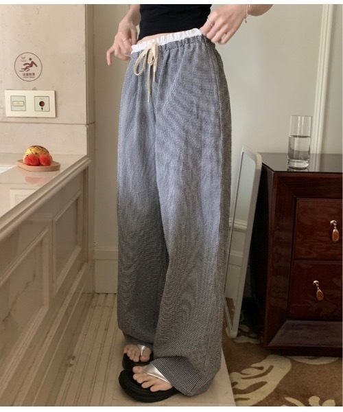 SALTMINT（ソルトミント）の「【2025SS】ストライプバンディングスラックス バレエコア（スラックス・レディース・ブラック・FREE）」の7枚目の写真