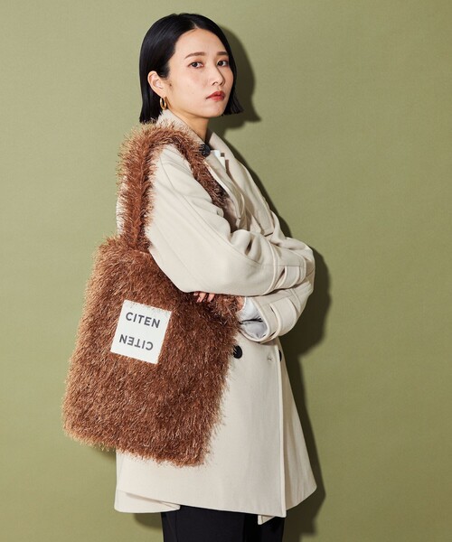 CITEN（シテン）の「＜CITEN＞フリンジトートバッグ（トートバッグ・レディース・ライトブルー/ブラック/オレンジ/ダークブラウン/ホワイト・FREE）」の21枚目の写真