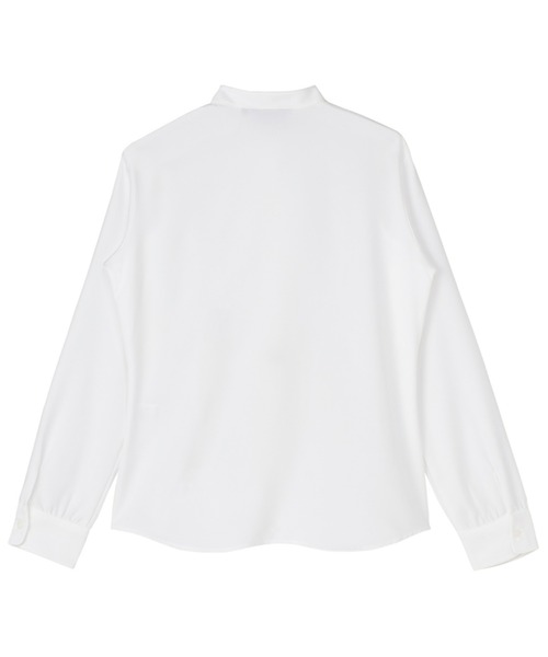 TOKYO SHIRTS（トウキョウシャツ）の「COFREX スタンドたたみフリル 長袖レディースフリルシャツ（シャツ/ブラウス・レディース・ホワイト・L/M/LL/S）」の2枚目の写真