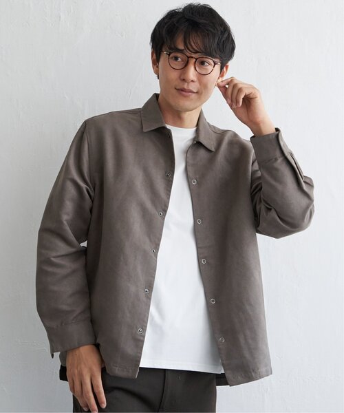 ikka(イッカ)の「【親子コーデ】フェイクスエードシャウター(シャツ/ブラウス・メンズ・ブラウン/チャコールグレー/スモークグレー・XL/L/M/S)」の10枚目の写真