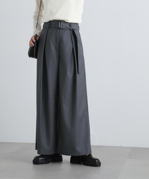 N.（N. Natural Beauty Basic）（エヌエヌナチュラルビューティーベーシック）の「◆ボリュームワイドパンツ（その他パンツ・レディース・ベージュ/チャコールグレー・SMALL/MEDIUM）」の10枚目の写真