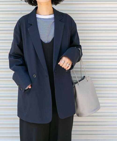 FORK&SPOON(フォークアンドスプーン)の「『セットアップ対応/イージーケア』FORK&SPOON ideal stretchジャケット(その他アウター・レディース・チェック/ネイビー・1)」の2枚目の写真