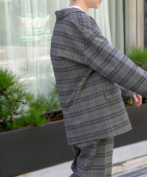 FORK&SPOON(フォークアンドスプーン)の「『セットアップ対応/イージーケア』FORK&SPOON ideal stretchジャケット(その他アウター・レディース・チェック/ネイビー・1)」の7枚目の写真