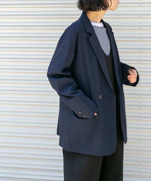 FORK&SPOON(フォークアンドスプーン)の「『セットアップ対応/イージーケア』FORK&SPOON ideal stretchジャケット(その他アウター・レディース・チェック/ネイビー・1)」の11枚目の写真