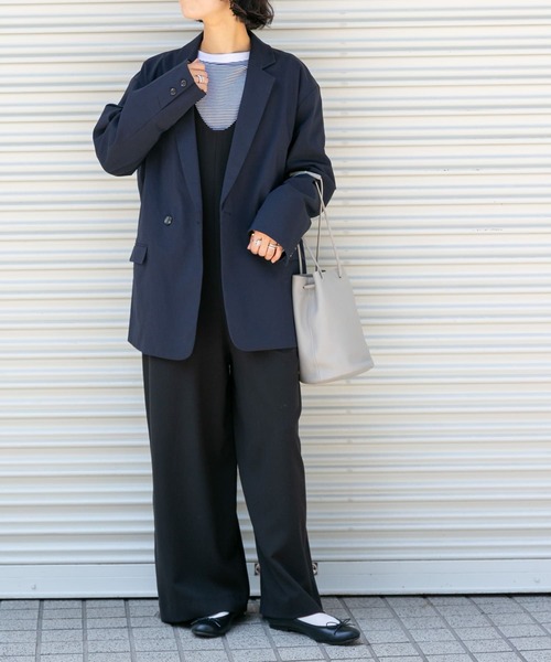 FORK&SPOON(フォークアンドスプーン)の「『セットアップ対応/イージーケア』FORK&SPOON ideal stretchジャケット(その他アウター・レディース・チェック/ネイビー・1)」の14枚目の写真