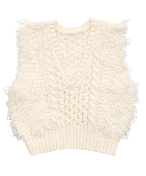 新品 prince プリンス ベスト ニット⭐︎ PRINCE/prince ミニケーブル Vネックベスト｜Daytona Park(FREAK'S