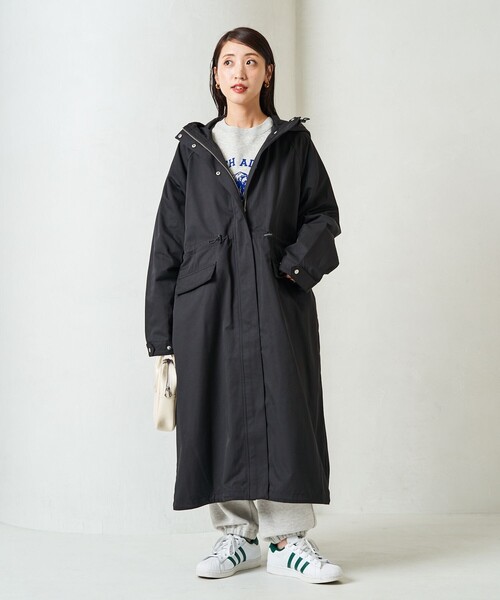 新品未使用 プリーツプリーズ スプリングコート ロングコート ドローコード FREAK'S STORE（フリークスストア）の「限定展開 ドローコード