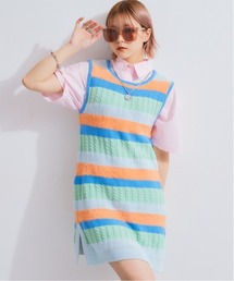 TTOL | カラーボーダーニットタンクトップ(ニット/セーター)