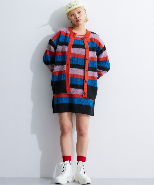 TTOL（トール）の「カラーボーダーニットタンクトップ（ニット/セーター・レディース・ブルー系/ブルー・L-XL/M-L）」の21枚目の写真