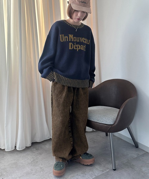 配色リブロゴニット【ZOZOTOWN限定アイテム】（ニット/セーター