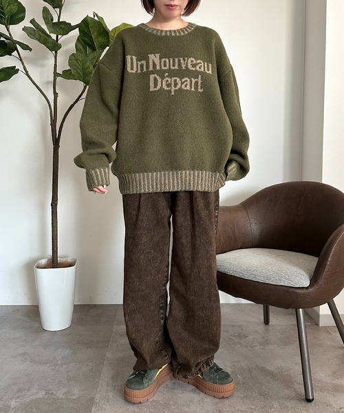 配色リブロゴニット【ZOZOTOWN限定アイテム】（ニット/セーター