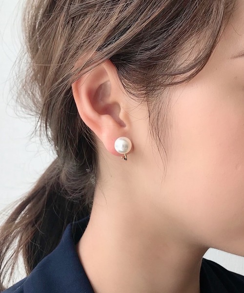 ciite'(シーテ)の「【10mm】 選べるパールイヤリング (コットンパール / アクリルパール) (両耳用)(イヤリング・レディース・ホワイト系その他/ホワイト・FREE)」の5枚目の写真